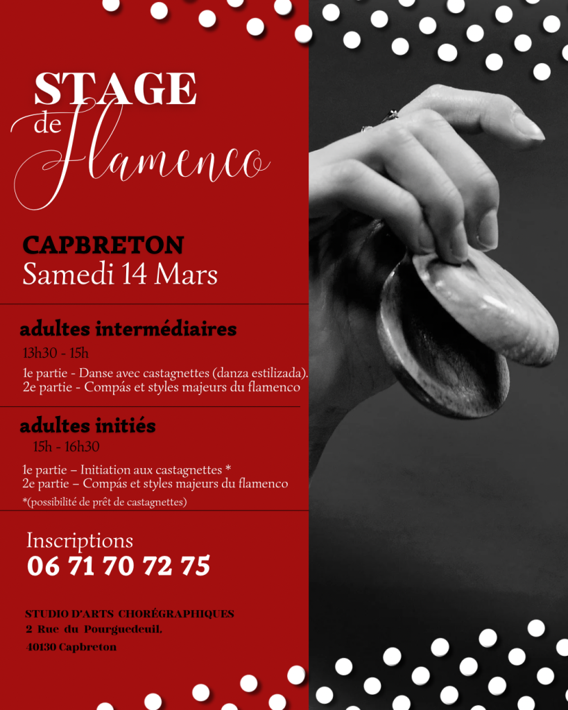 stage castagnettes mars 2026